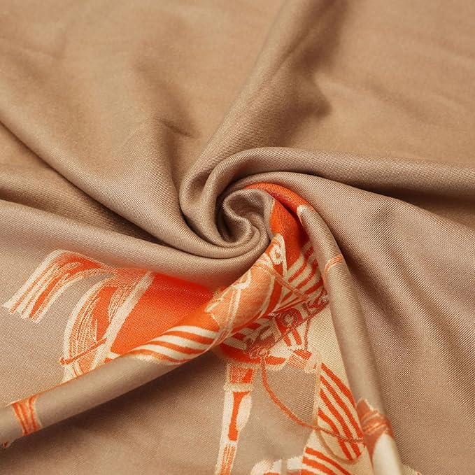 EXTREE Scarfs for Women Pashmina Silky Shawl Wrap for Evening Dressing Blanket Open Front Poncho Cape