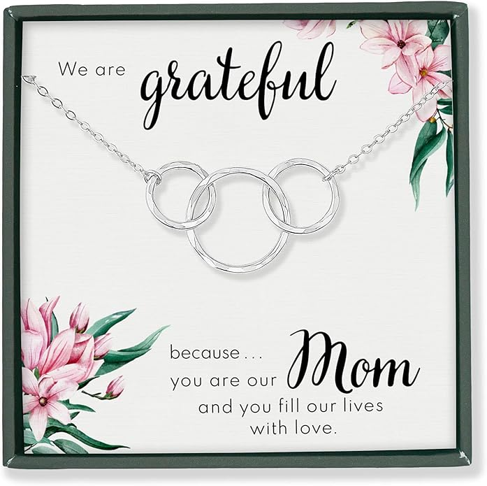 HOPE LOVE SHINE Mom Gift from Daughter - Sentimental, Meaningful Mother and Daughter Necklace, Jewelry, 14k Gold Plated Sterling Silver