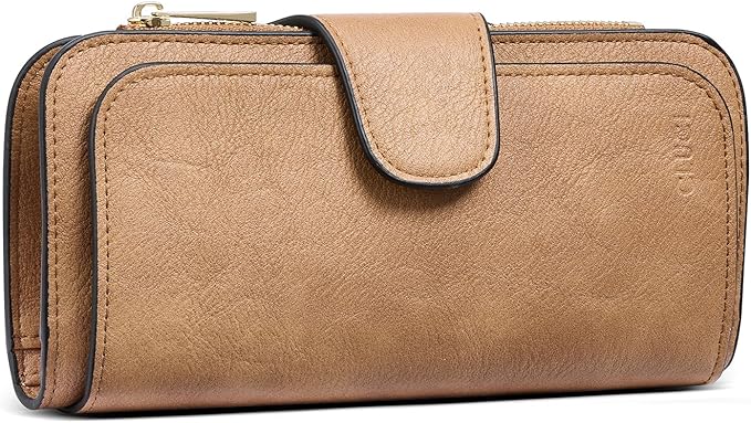CLUCI Wallet For Women PU Leather RFID Blocking Womens Wallet Bifold Card Holder with ID Window Gifts for Women Birthday | RFID Blocking, Designer, Trifold, Card Holder, ID Window