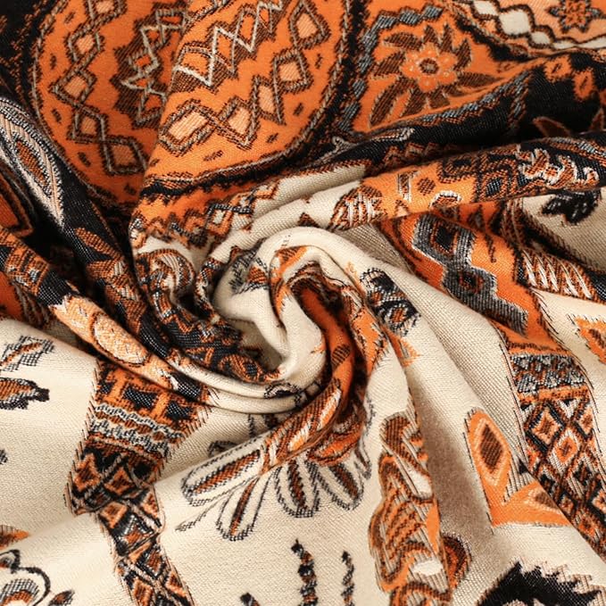 EXTREE Scarfs for Women Pashmina Silky Shawl Wrap for Evening Dressing Blanket Open Front Poncho Cape