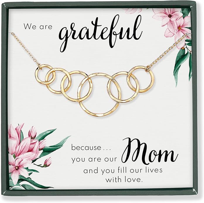 HOPE LOVE SHINE Mom Gift from Daughter - Sentimental, Meaningful Mother and Daughter Necklace, Jewelry, 14k Gold Plated Sterling Silver