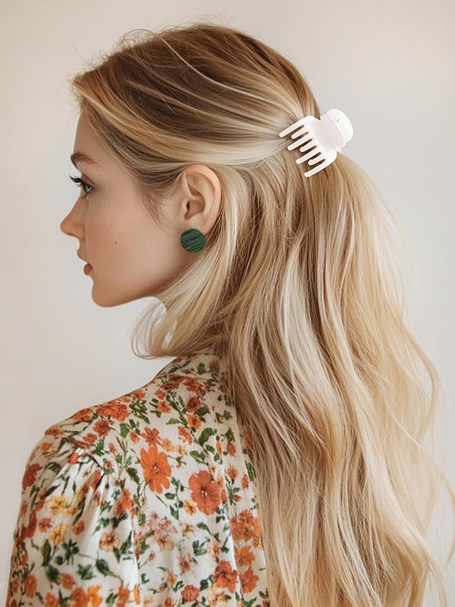 Small Hair Clips for Women Girls, 8 PCS 1.6 Inch Hair Claw Clips for Thin/Medium Thick Hair 4 Style Matte Hair Jaw Clips Non-Slip Tiny Hair Accessories