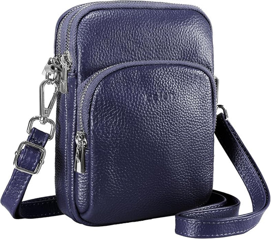 befen Small Genuine Leather Crossbody Bag for Women Trendy Crossbody Purses with RFID Blocking Card Slots