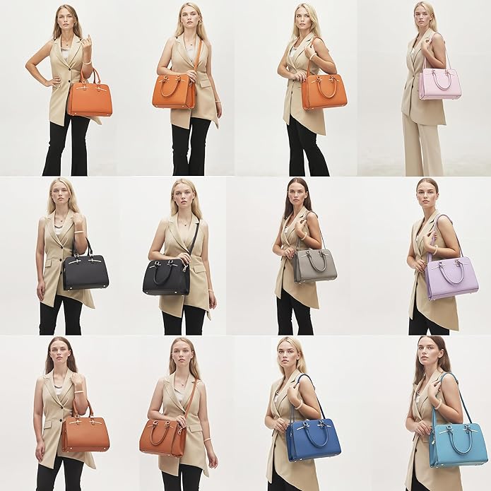 Purses for Women Handbag Wallet Tote Shoulder Hobo Bag Top Handle Satchel Purse Set 2pcs with 3 Compartments