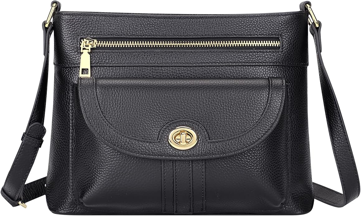 Over Earth Genuine Leather Crossbody Bags for Women Trendy Purses and Ladies Shoulder Handbags