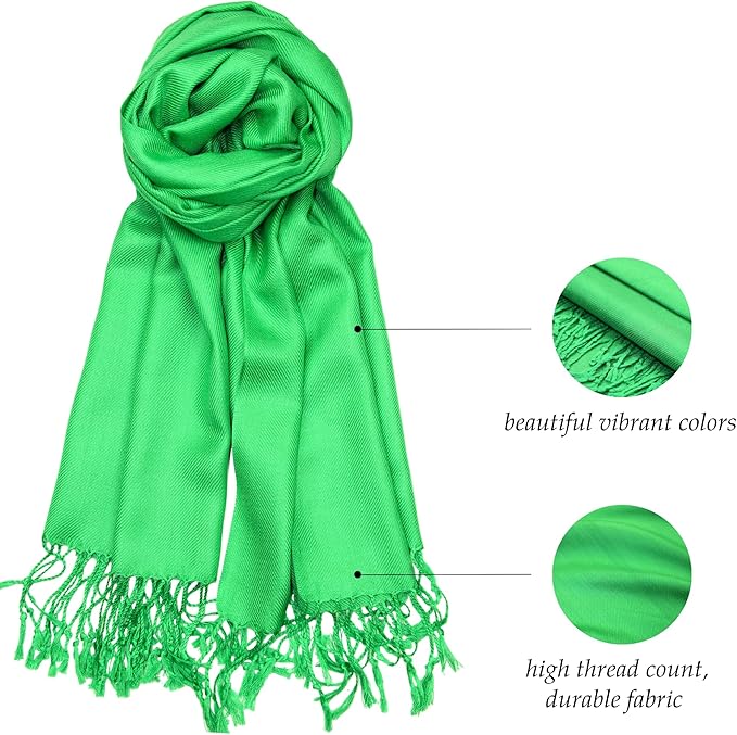 Achillea Soft Silky Pashmina Scarf for Women – Shawl Wrap for Evening Dresses, Bridesmaids, Weddings & Everyday Wear