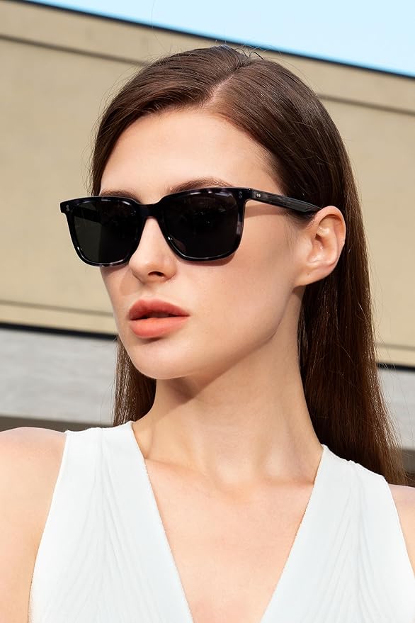 CARFIA Polarized Sunglasses for Women: Acetate, Small/Medium Size, UV400 Anti Glare CA5354