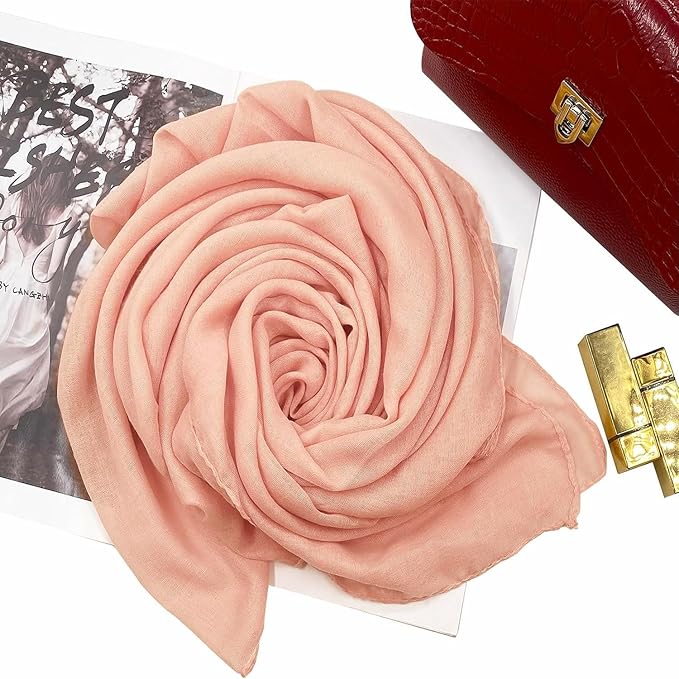 woogwin Women's Cotton Scarves Lady Light Soft Fashion Solid Scarf Wrap Shawl