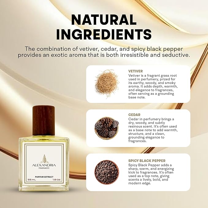 Alexandria Fragrances Miami Beach Perfume - Long Lasting Eau de Parfum for Men & Women - Everyday Men’s Cologne with Citrus, Ginger, Vetiver & Cedar Notes - Inspired by Beach & Summer Vibes - 55ml