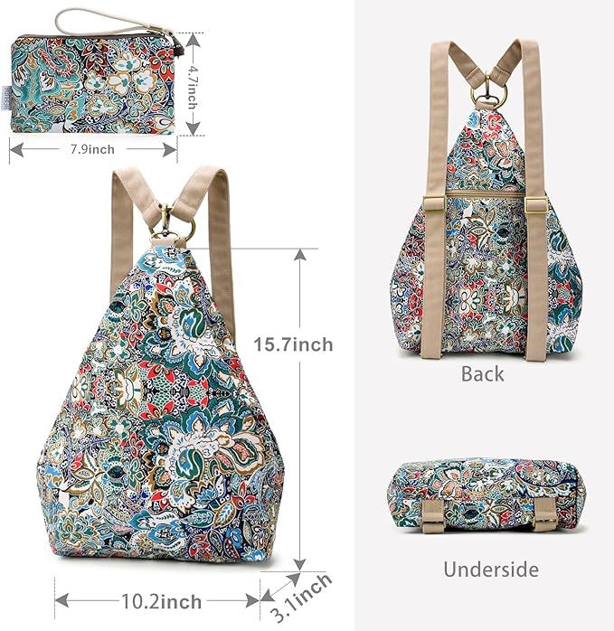 Black Butterfly Premium Backpack for Women, Bohemia Style Fashion Casual Daypack Backpack, Small Backpack Purse (02-blue Plus)