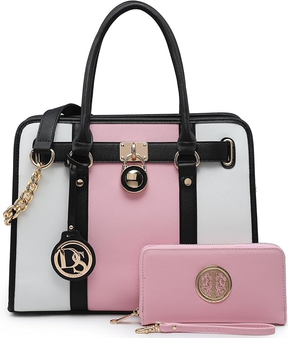 Dasein Handbags Purses Set for Women Top Handle Satchel Shoulder Bags Large Work Tote Bag with Matching Wallet