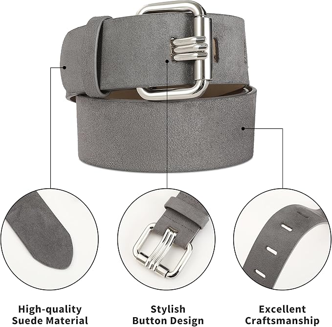Wide Belts for Women Leather Wide Belts Fashion Thick Black Belt With Gold Buckle Belt for Dresses