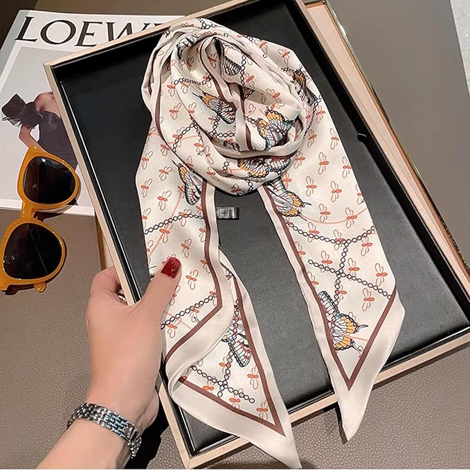 Hair Scarf for Women Silky Satin Headscarf Neck Scarves for Handbag Accessory