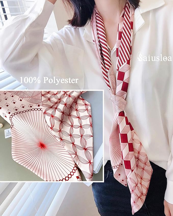 Purse Scarf For Handbags Head Scarves For Women's Hair Bags Scarfs Long Skinny Scarves Fashion Silky