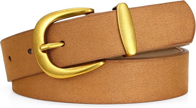 SANSTHS Womens Belt for Jeans Pants Dresses with Alloy Buckle, Floral Print Belt for Women with Unique Print Design
