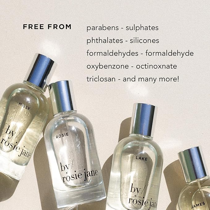 By Rosie Jane Travel Perfume Spray (Dulce) - Clean Perfume for Women - Non-Toxic Body Mist with Notes of Creamy Vanilla, Brown Sugar & Warm Hinoki Wood - Paraben, Sulfate & Phthalate Free (10ml)