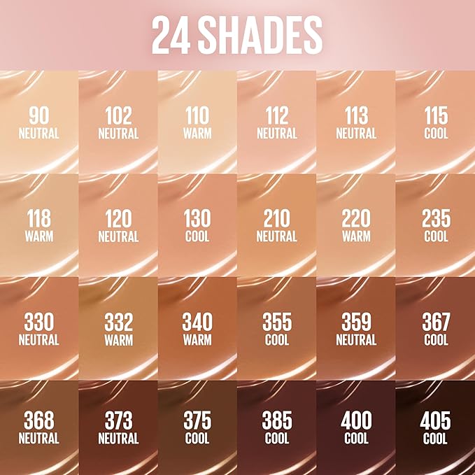 Maybelline Lifter Plump & Glow Foundation, Liquid Foundation with 2% Niacinamide + Hyaluronic Acid, Plumping and Brightening Face Makeup, 373, 1 Count