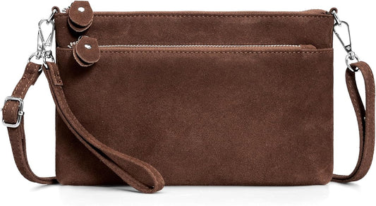 befen Genuine Leather Wristlet Clutch Wallet Purses with RFID Blocking, Small Crossbody Bags Shoulder Handbag for Women