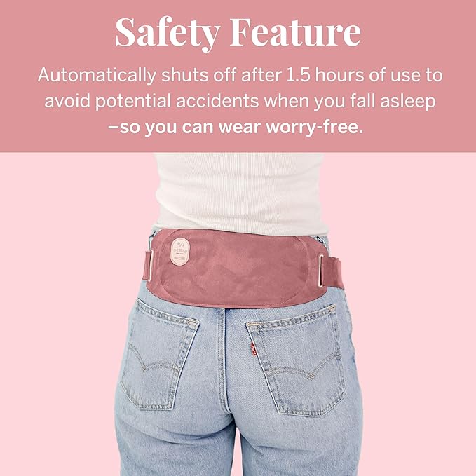Pixie Period Heating Pad for Cramps - Thinnest Wearable Heating Pad for Feminine Care - Unnoticeable Under Clothes - Best Portable Pain Relief Heat Belt On The Market - Hours of Menstrual Pain Relief