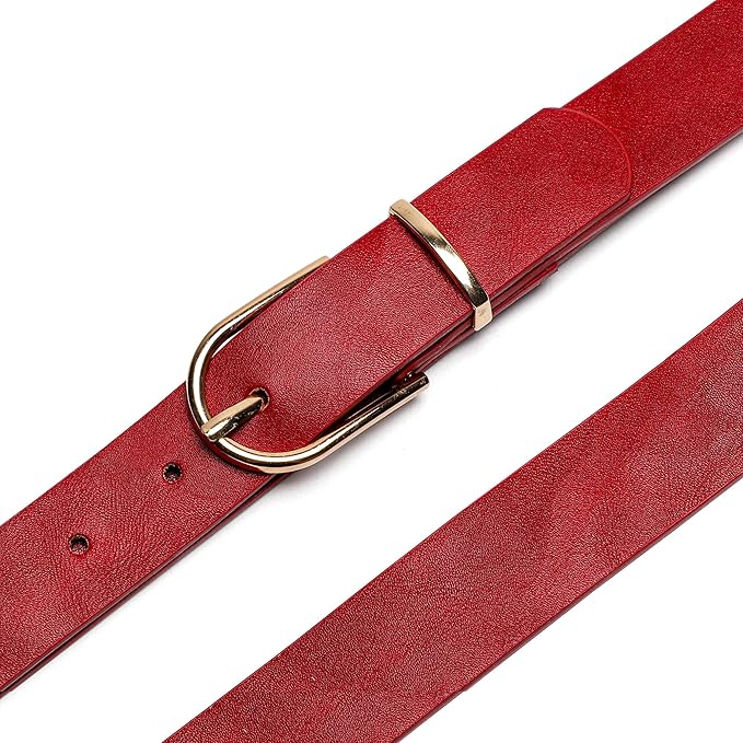 Earnda Women's Faux Leather Chic Belt for Ladies Jeans