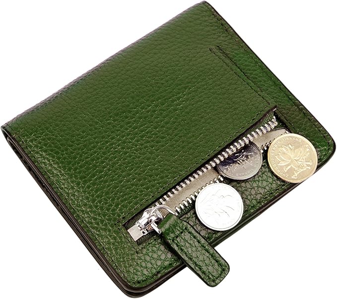 AINIMOER Small Leather Wallet for Women, Ladies Credit Card Holder RFID Blocking Women's Mini Bifold Pocket Purse