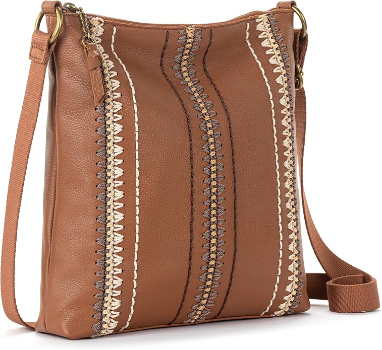 The Sak Lucia Crossbody Bag in Leather, Convertible Purse with Adjustable Strap