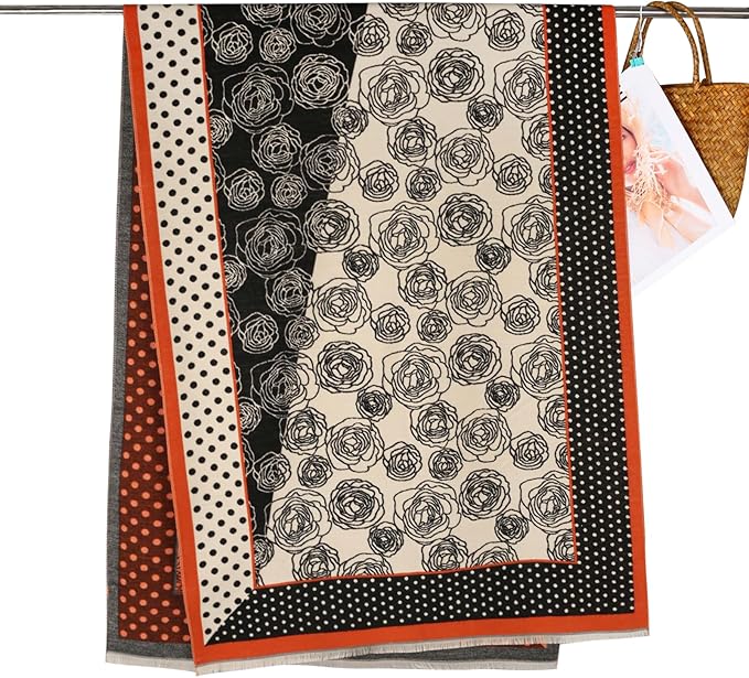 EXTREE Scarfs for Women Pashmina Silky Shawl Wrap for Evening Dressing Blanket Open Front Poncho Cape
