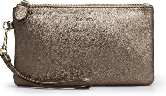 befen Genuine Leather Wristlet Clutch RFID Blocking Bag Cell Phone Wallet Purse Wristlet Wallet Purses and Handbags for Women