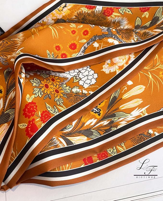 Head Scarf Hair Neck Scarves For Women Purse Bag Scarfs For Handbags Silky Long Thin Satin Headscarf Fashion