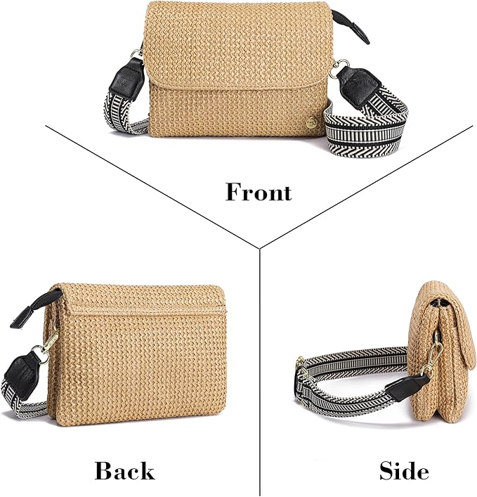 MINICAT Straw Small Summer Purses for Women Crossbody Purse Beach Bags for Everyday Cruise Travel Vacation Essentials | Straw, Small, Summer, for Everyday, Cruise, Travel, Vacation, Essentials
