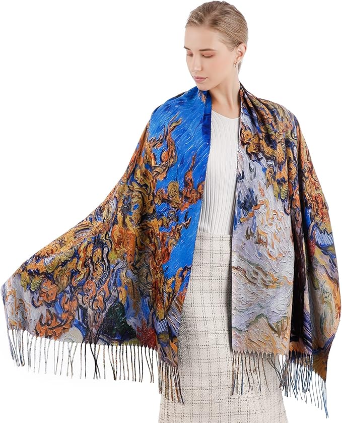 Scarf Shawl Wraps for Women Pashmina Soft Cashmere Scarf Printed Large Blanket Scarf Warm for Fall Winter