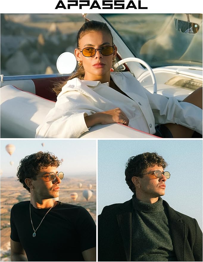 Retro Oval Sunglasses for Women Men Trendy Large Round Y2k Sunnies AP3681
