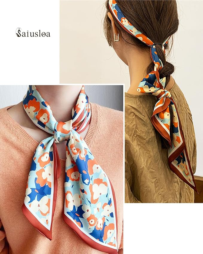 Purse Scarf For Handbags Head Scarves For Women's Hair Bags Scarfs Long Skinny Scarves Fashion Silky