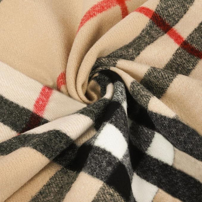 EXTREE Scarfs for Women Pashmina Silky Shawl Wrap for Evening Dressing Blanket Open Front Poncho Cape