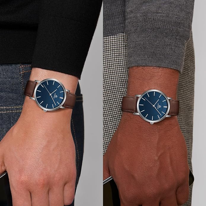 LN LENQIN Mens Watches Watches for Men Analog Quartz Watch 30M Waterproof Men's Wrist Watch Minimalist Fashion Business Mens Dress Designer Watch with Leather Band