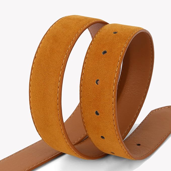 HOTWILL Women Suede Belt for Jeans Dresses Fashion Chunky Ladies Waist Belts with Gold Buckle