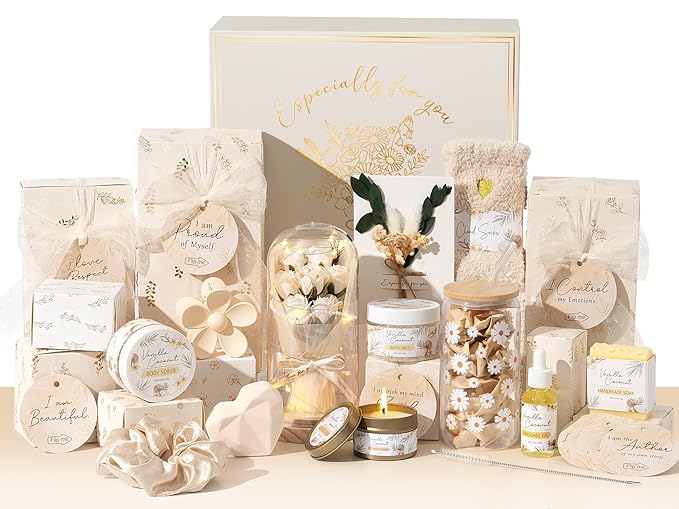 Valentines Gifts for Women & Teenage Girls, 10 Day Self Love Challenge to Unlock 10 Wrapped Spa Gift Baskets, Tween Teen Girl Trendy Stuff Bath Shower Sets Self Care Birthday Gifts Stocking Stuffers