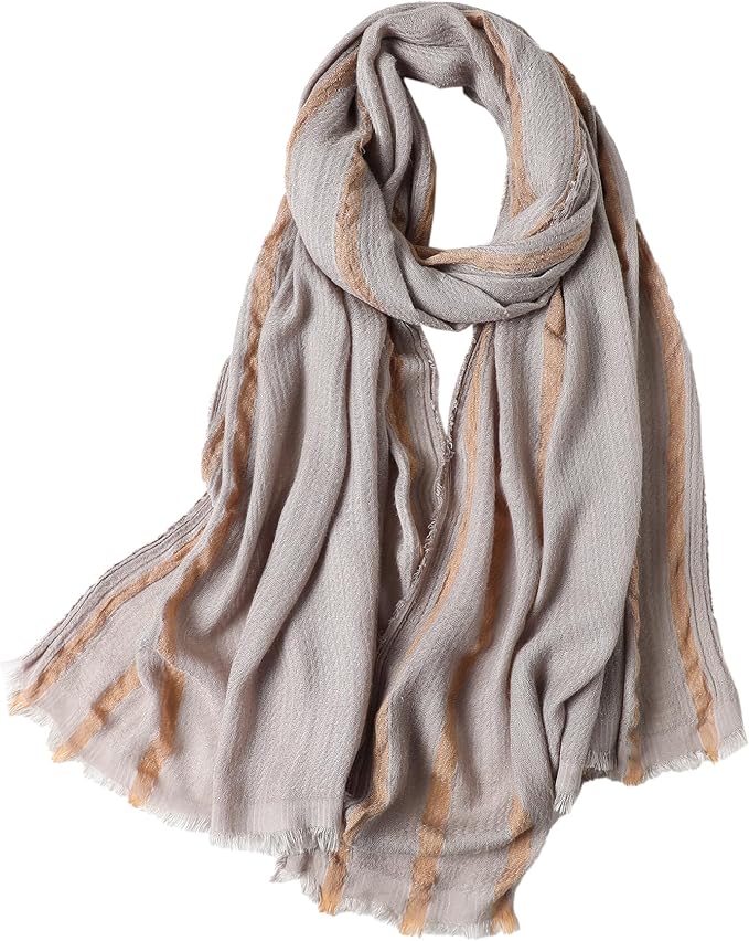 WINCESS.YU Women Gradient Scarf Long Shawls and Wraps Fashion Plain Pashmina Formal Scarf