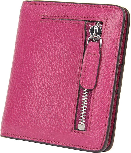 AINIMOER Small Leather Wallet for Women, Ladies Credit Card Holder RFID Blocking Women's Mini Bifold Pocket Purse