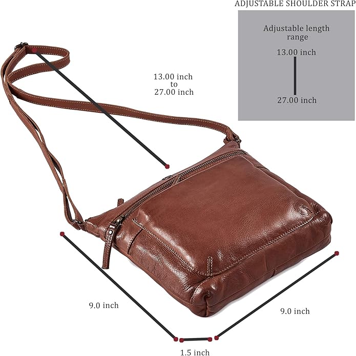Real Leather Purse for Women Crossbody Bag Travel Shoulder Handbag Small Vintage Pocketbook | Real Leather, Travel, Shoulder, Small, Vintage