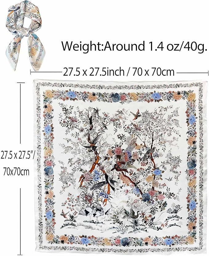 Dailyacc Hair Bandanas Scarf For Women Lightweight Fashion Neck Silk Satin Head Scarves For Sleeping Handbags Scarf