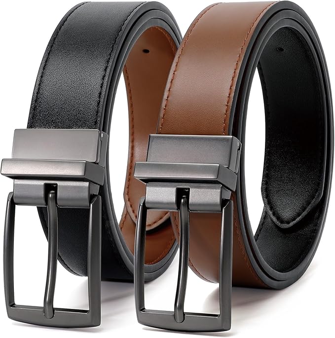 VONMELLI Reversible Belt for Women Leather Belts for Jeans Pants Fashion Ladies Dress Belt Trim to Fit