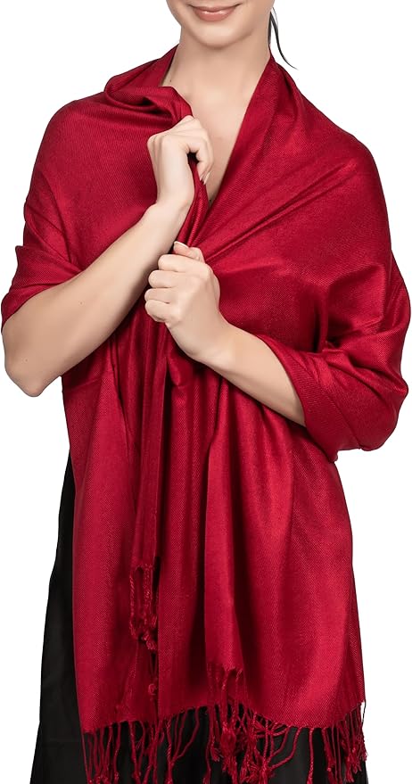 Achillea Soft Silky Pashmina Scarf for Women – Shawl Wrap for Evening Dresses, Bridesmaids, Weddings & Everyday Wear