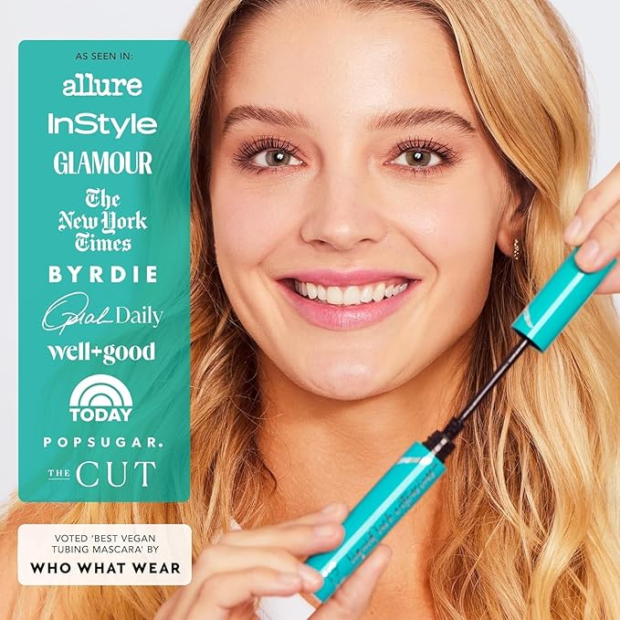 Thrive Causemetics Liquid Lash Extensions Mascara 3 Pack, Tubing Thrive Mascara Lengthening, Makeup Gift Set for Women, Volumizing & Curling, Smudge Proof, Vegan & Cruelty Free, Brynn (Rich Black)