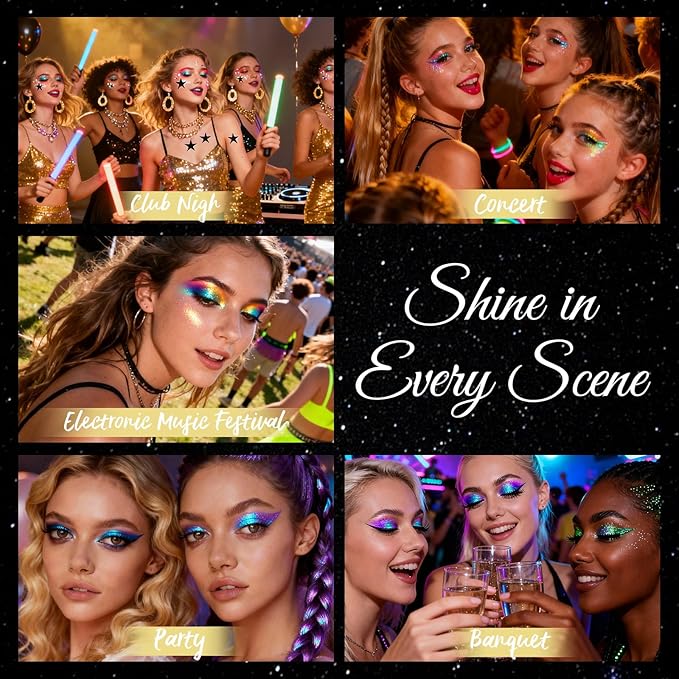 4PCS Chameleon Metallic Eyeshadow & Eyeliner Gel Pencil Set – Multichrome Shifting Colors Glitter Eye Makeup, Waterproof Long-Lasting Smudge-Proof Duochrome Pencil for Multi-Dimensional Looks