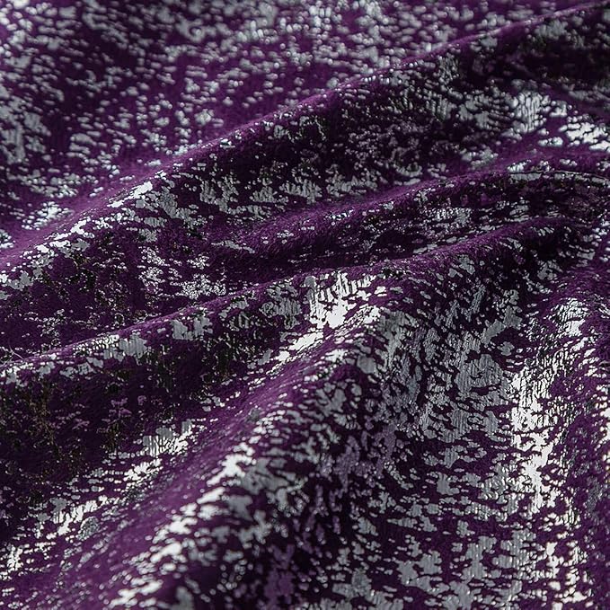 Set of 2, Throw Pillow Covers, Cushion Cases, Decorative Square Pillow Case, Slipover Pillowslip for Home Sofa Couch Chair Back Seat Bedroom Car, 18 x 18 in (Silver- Lavender Purple)