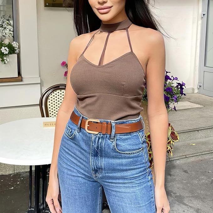 VONMELLI Leather Belts for Women Fashion Wasit Ladies Belt for Jeans Pants Dresses with Pin Buckle