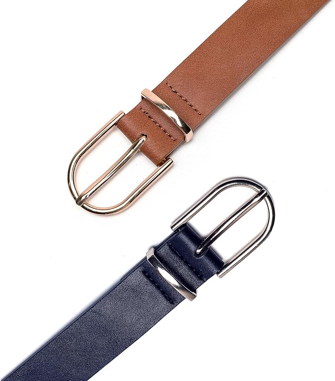Earnda Women's Faux Leather Chic Belt for Ladies Jeans