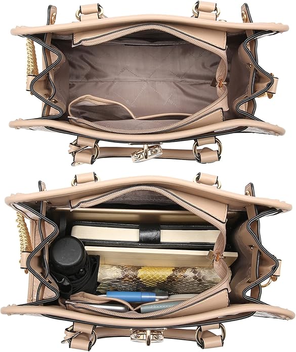 Dasein Women Handbags Top Handle Satchel Purse Shoulder Bag Hobo Bag Work Bag Set 2pcs