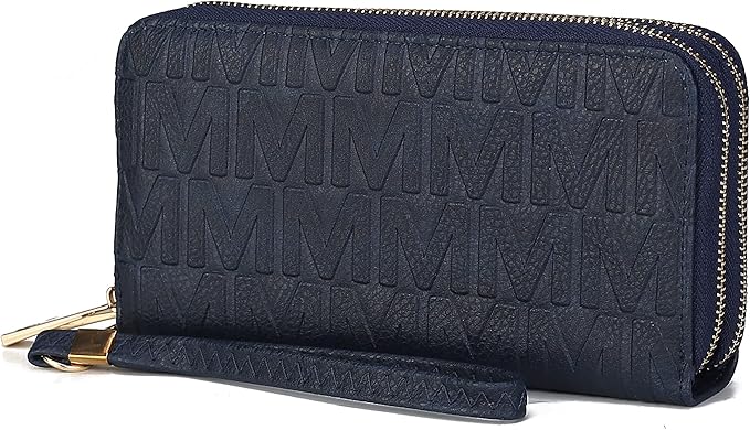 MKF Collection Wristlet Wallet for Women, Small Vegan Leather Credit Card Holder with Zipper Coin Pocket Wallet Purse Handbag By Mia K